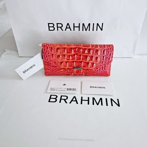 NWT Brahmin FLAME Veronica Wallet
